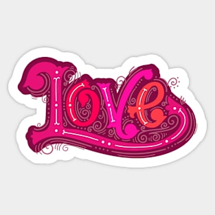 Love lettering Sticker